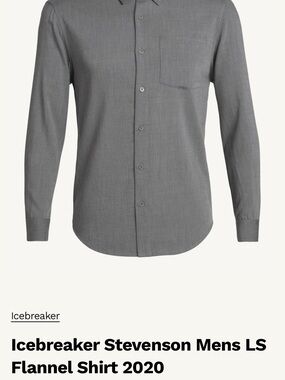 Icebreaker Men's Gray Long-Sleeve Button-Up Shirt